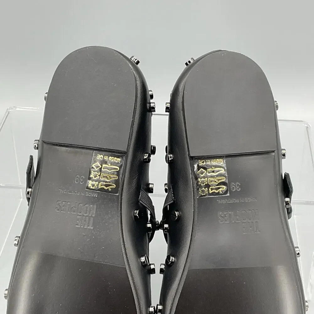 NEW The Kooples Women's Studded Leather Mary Jane Pumps Black Size 8